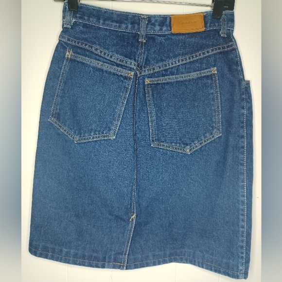 Calvin Klein Denim Blue Pencil Skirt - Picture 7 of 11